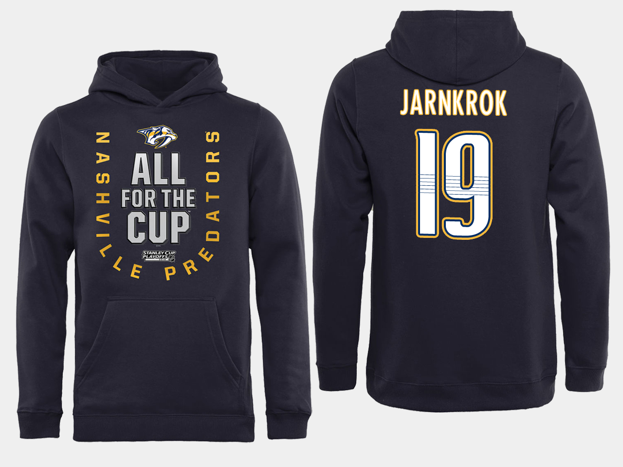 Men NHL Adidas Nashville Predators #19 Jarnkrok black ALL for the Cup hoodie